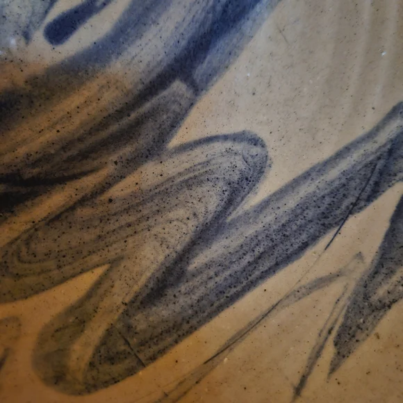 Bromwell Artistic Ceramic Bowl with Blue Swirl Design - Picture 9 of 9